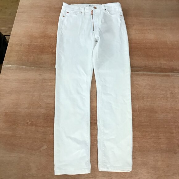 Hudson High Rise Barbara Ankle Super Skinny Jeans Women size 28 White Stretch - Picture 1 of 15
